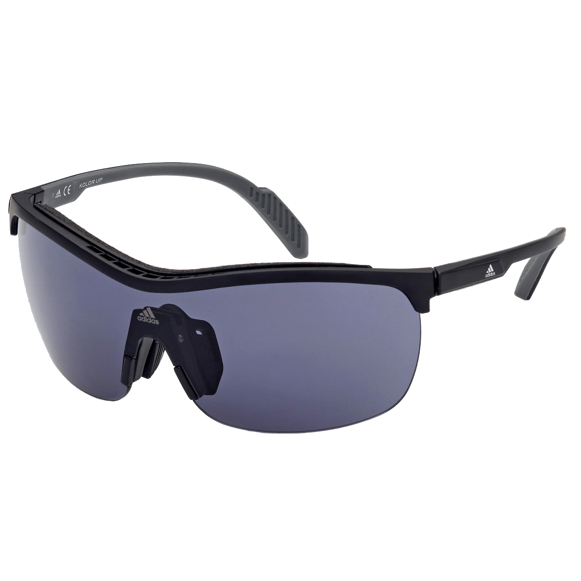 Productfoto van adidas Prfm Shield Lite Pro SP0043 Sport Sunglasses - Matte Black / KOLOR UP Smoke