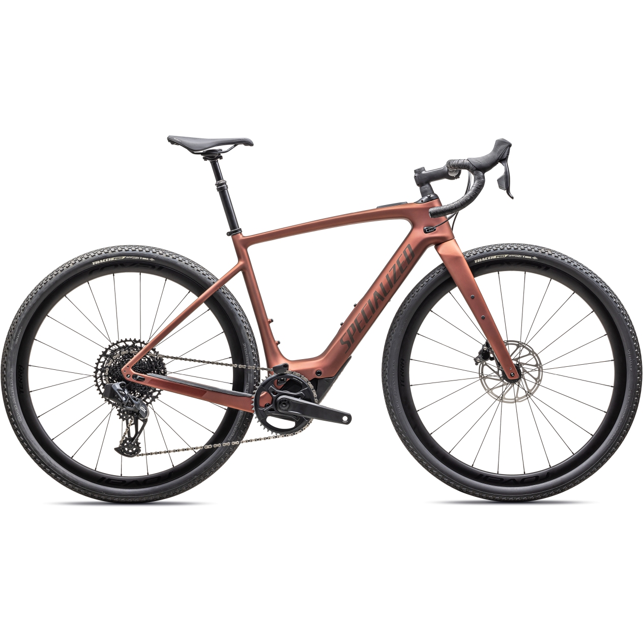 Productfoto van Specialized TURBO CREO 2 EXPERT - Carbon Gravel E-Bike - 2025 - satin cooper / red pearl / doppio
