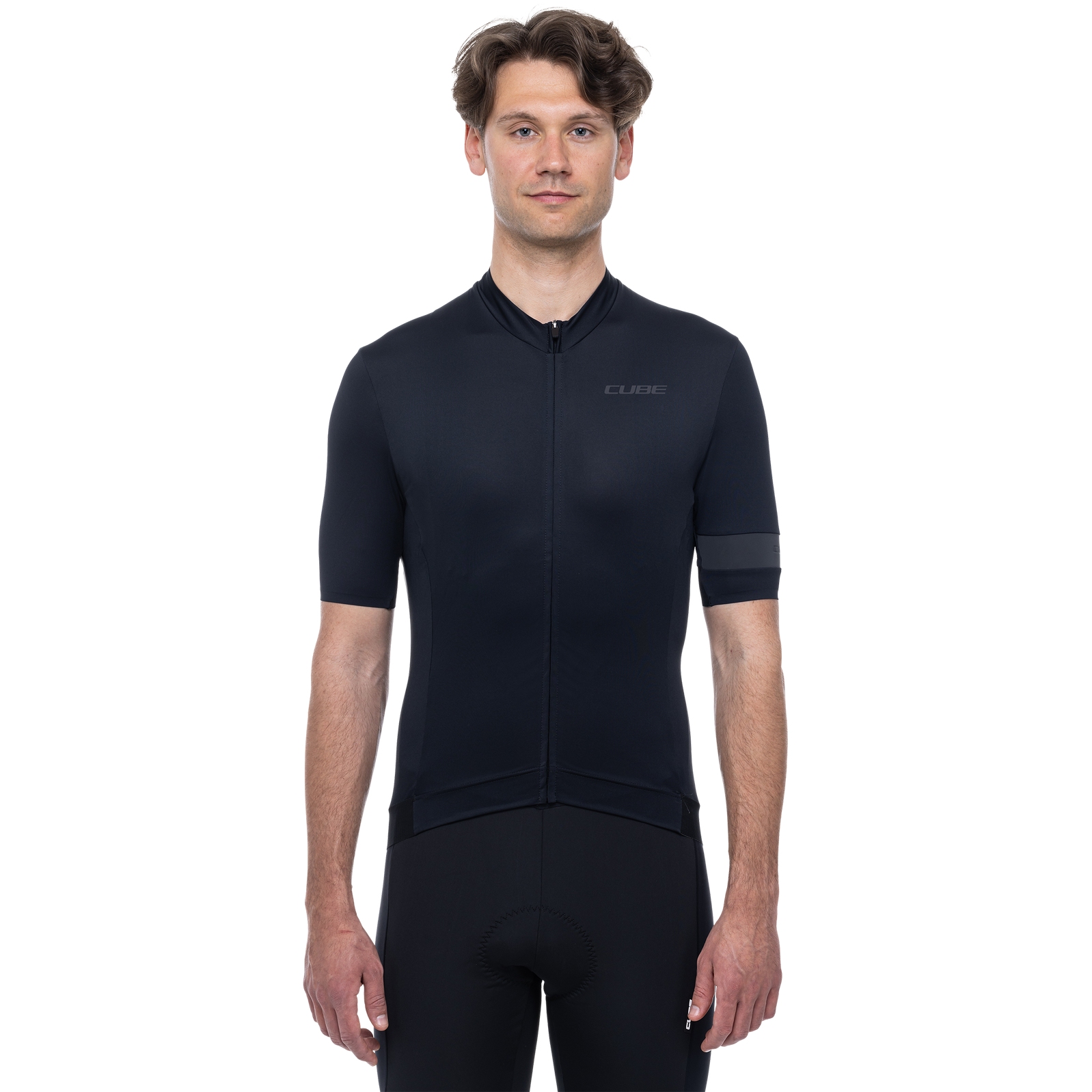 Productfoto van CUBE BLACKLINE Fietsshirt met Korte Mouwen Heren - zwart