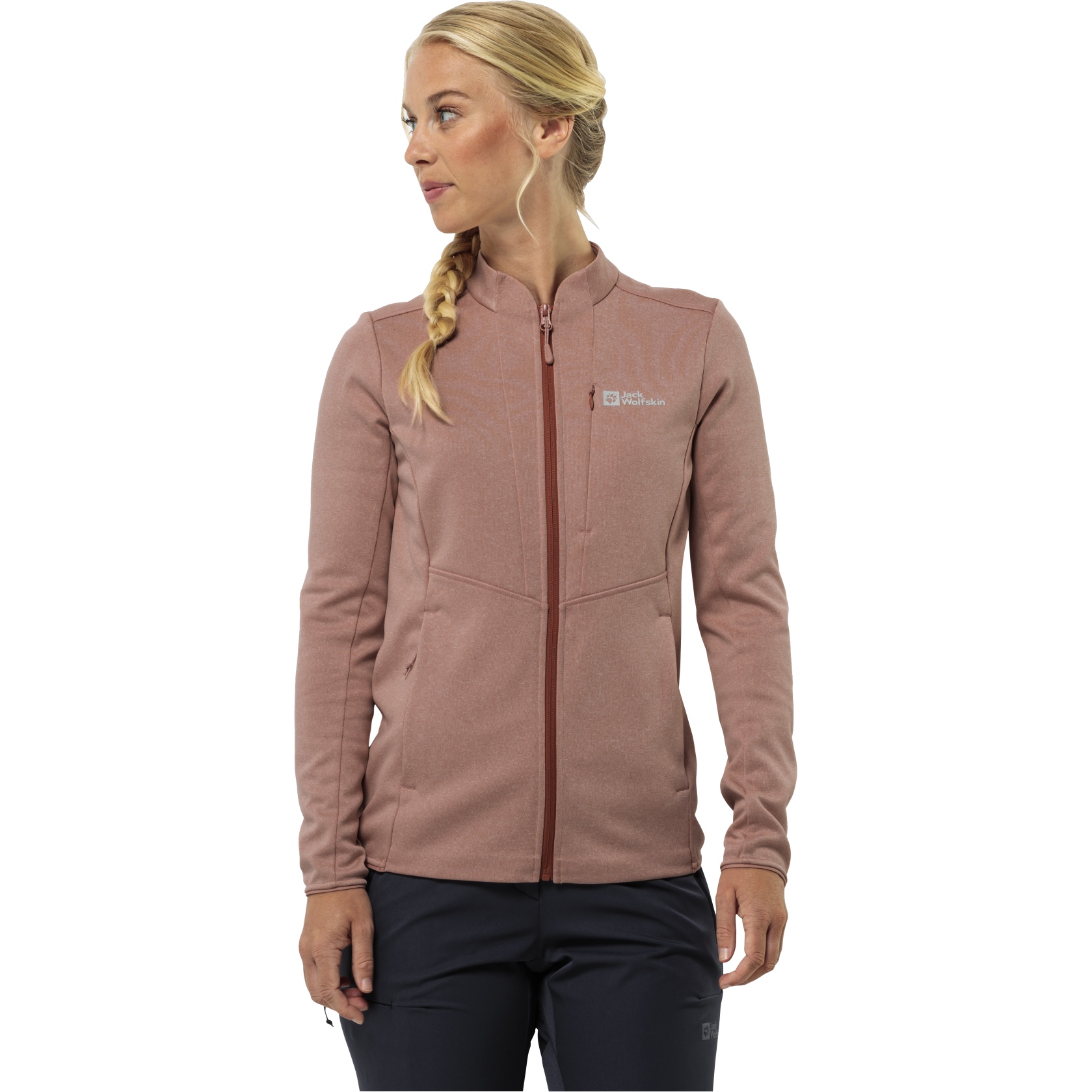 Produktbild von Jack Wolfskin Tervern Full Zip Jacke Damen - rose dawn