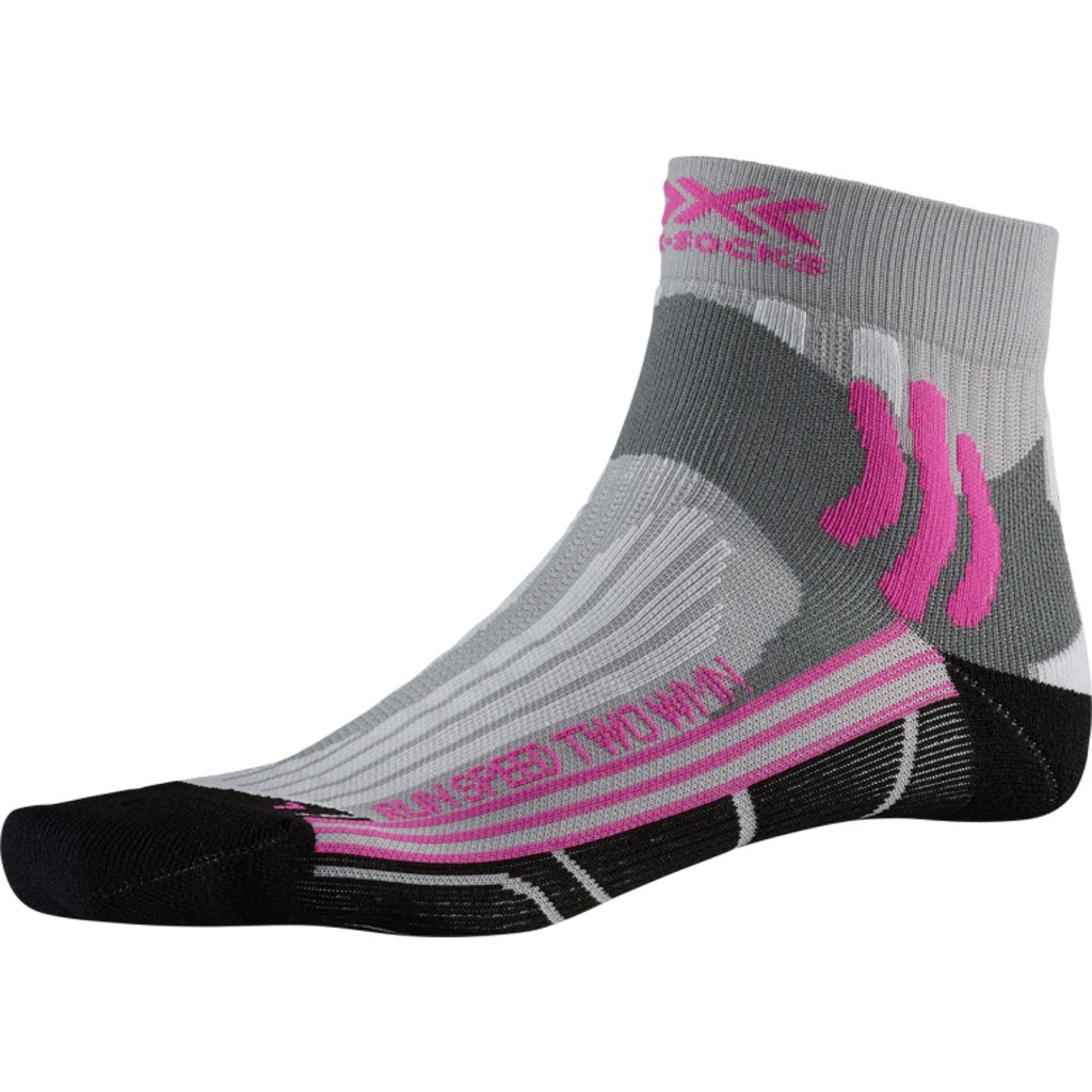 Image of X-Socks Run Speed Two Women's Socks - pearl grey/opal black