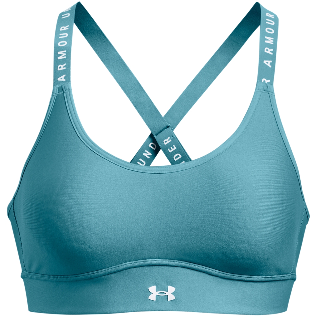 bra Under Armour Infinity Mid Covered - Glacier Blue/White - women´s 
