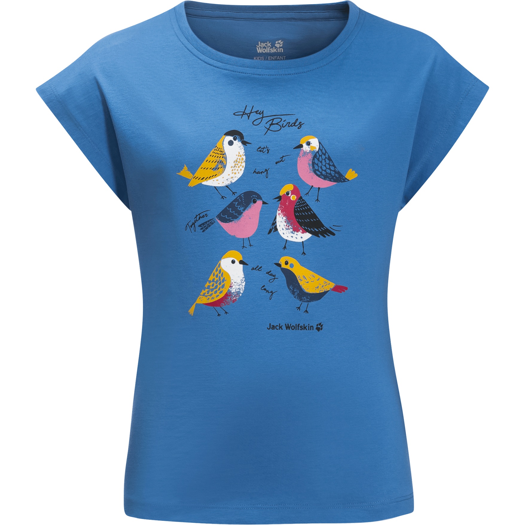 Picture of Jack Wolfskin Tweeting Birds T-Shirt Girls - wave blue