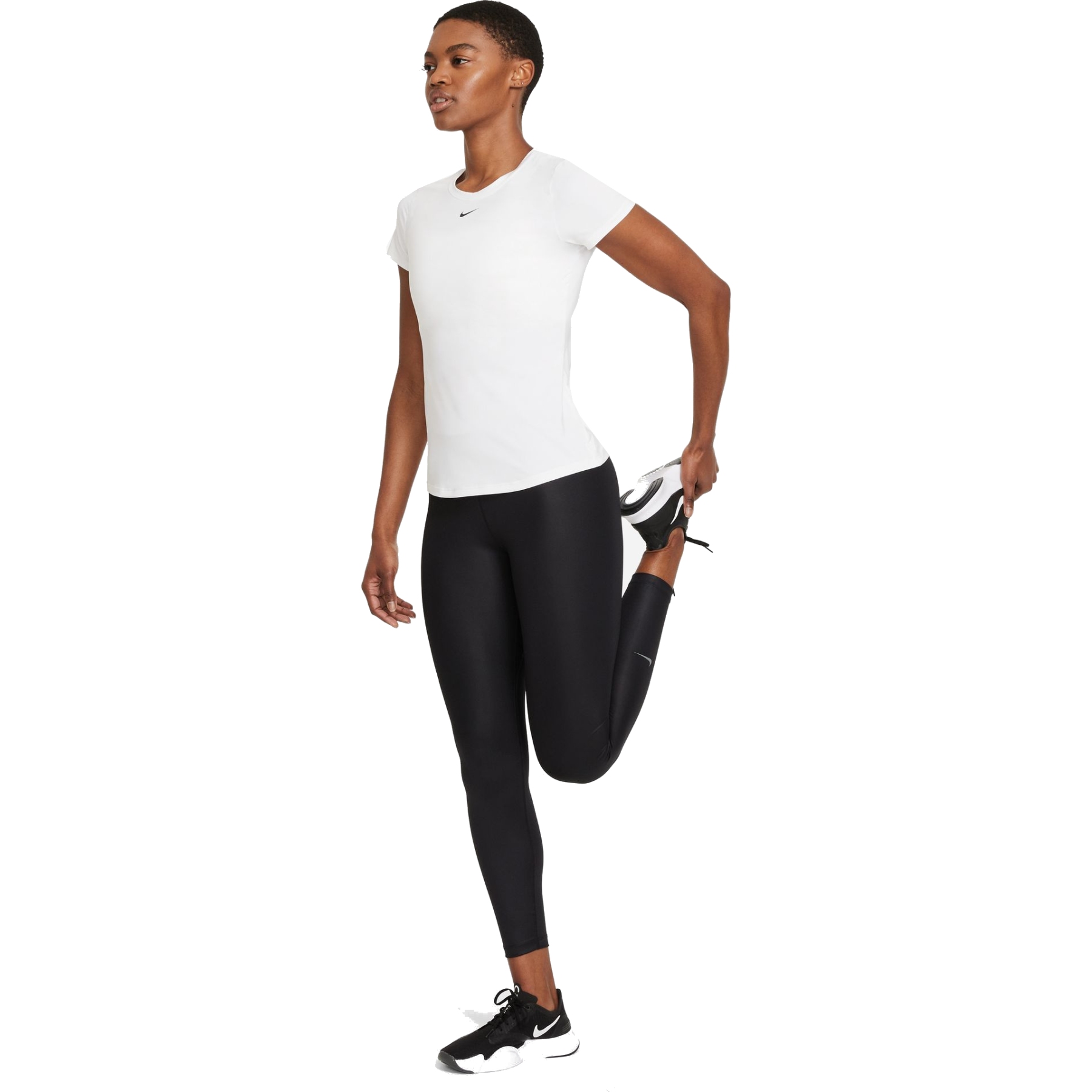 Nike Dri-FIT One Slim Fit Short-Sleeve Top Women - white/black