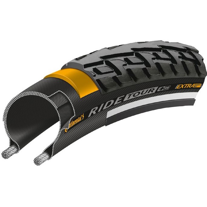 Picture of Continental RIDE Tour Wire Bead Tire - 24x1.75 Inches - black Reflex