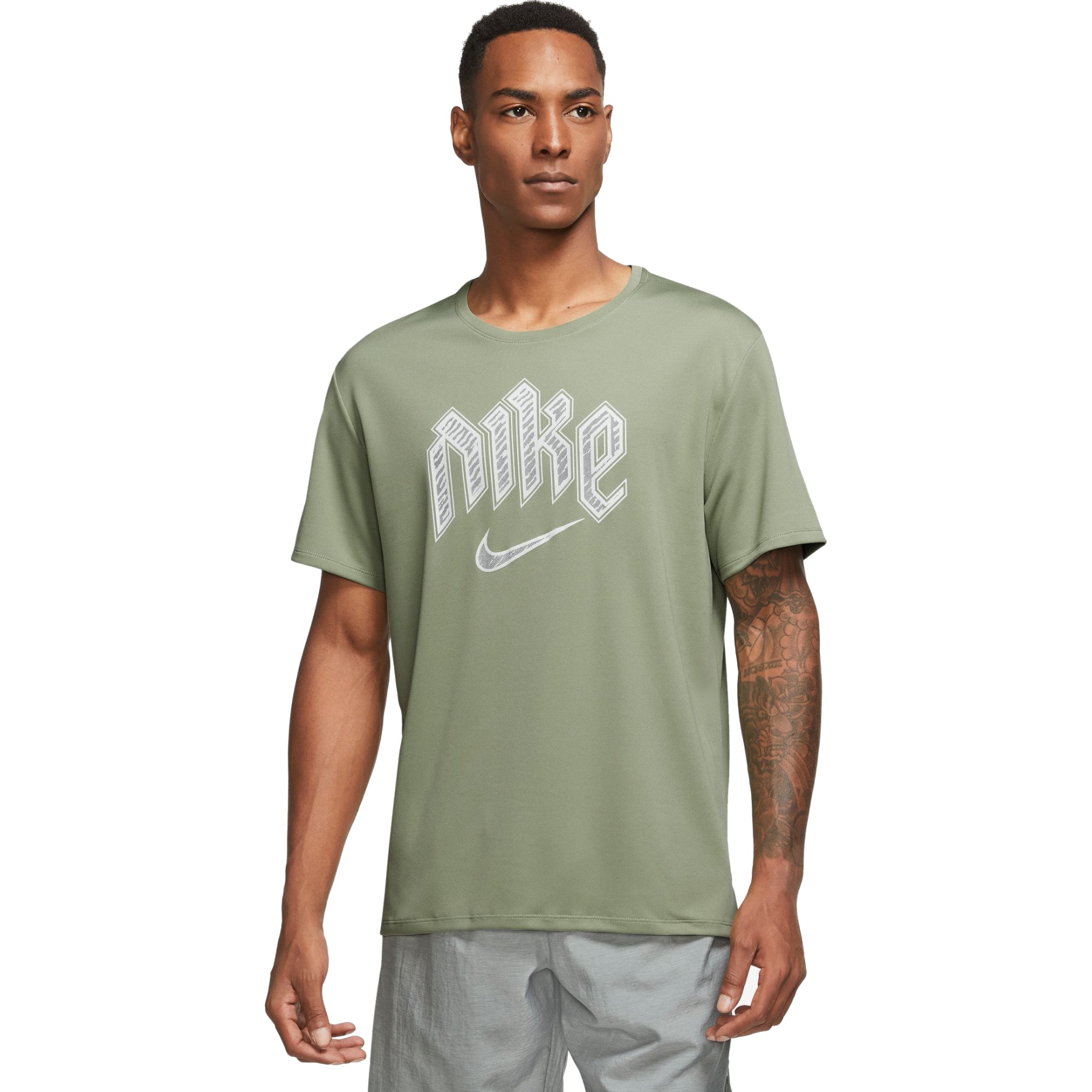 Nike Dri-FIT Run Division Miler Short-Sleeve Running Top Men - oil ...