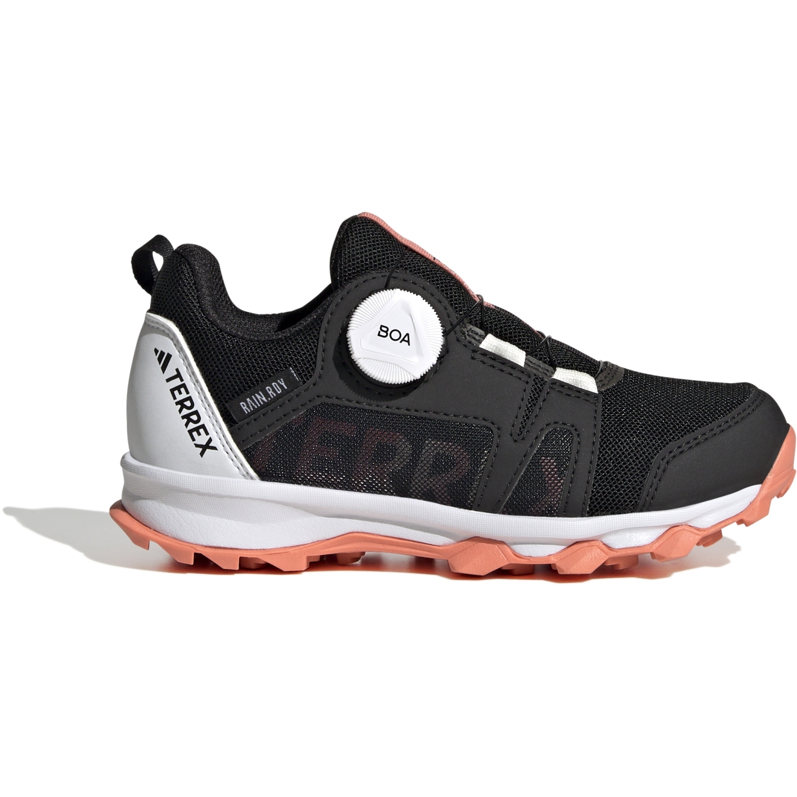 Picture of adidas TERREX Agravic Boa Rain.RDY Trail Running Shoes Kids - core black/crayon white/impact orange HQ3497