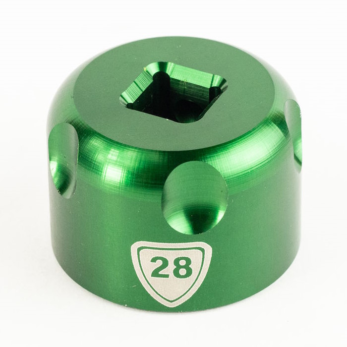 Kuva tuotteesta Abbey Bike Tools Suspension Top Cap Sockets - Työkalu Jousitushaarukan Yläkorkkeja Varten - 28 mm