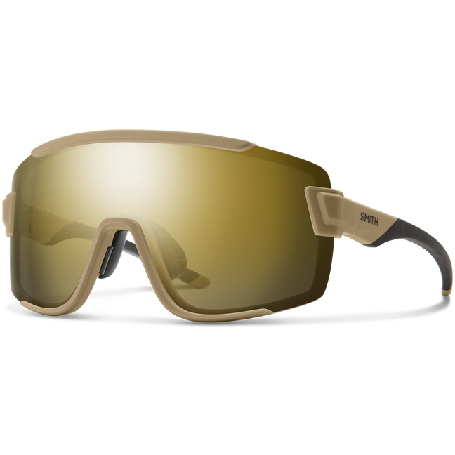 Picture of Smith Wildcat Glasses - Matte Safari / ChromaPop Black Gold Mirror + Clear