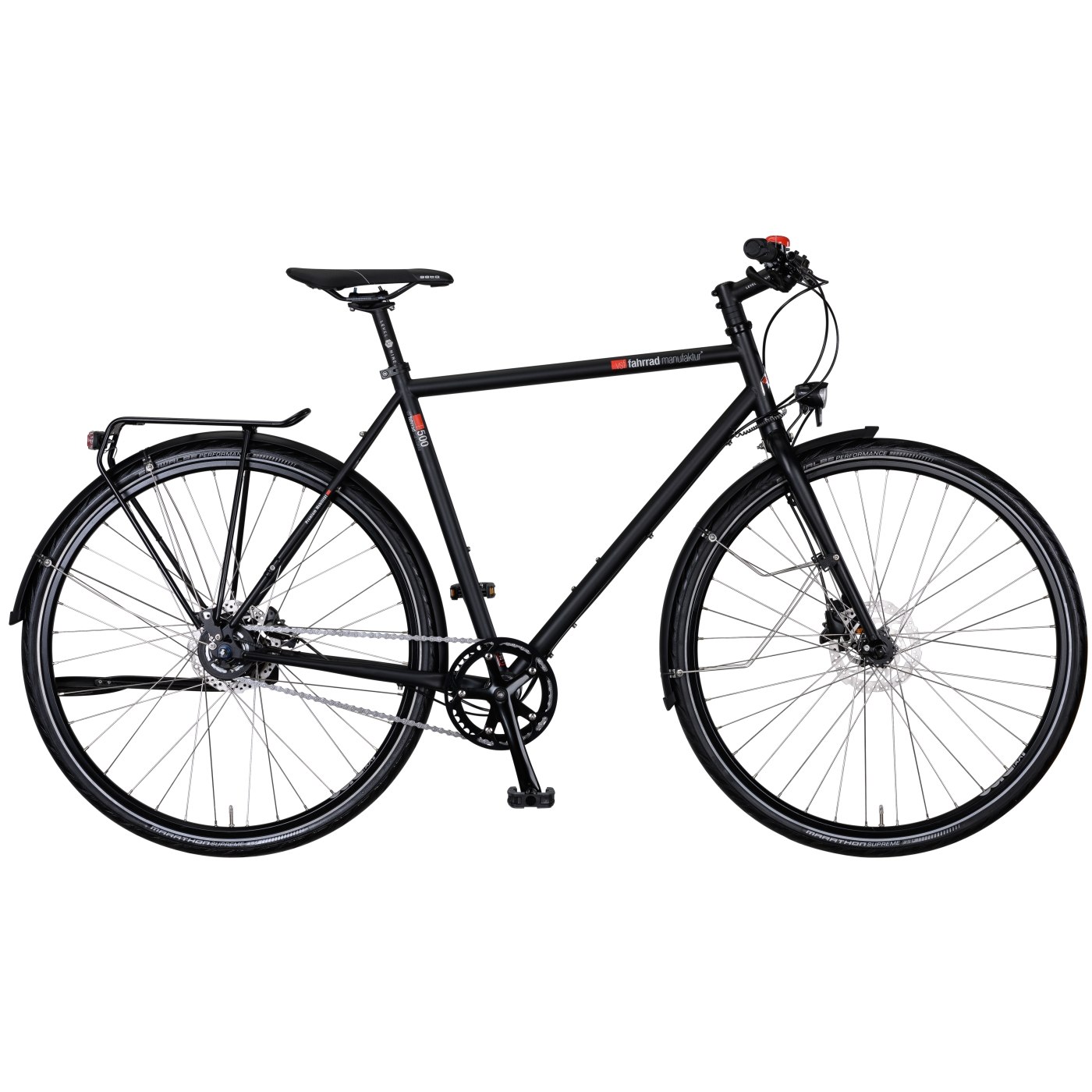 Productfoto van vsf fahrradmanufaktur T-500 Disc Alfine - Men Touring Bike - 2023 - ebony matt