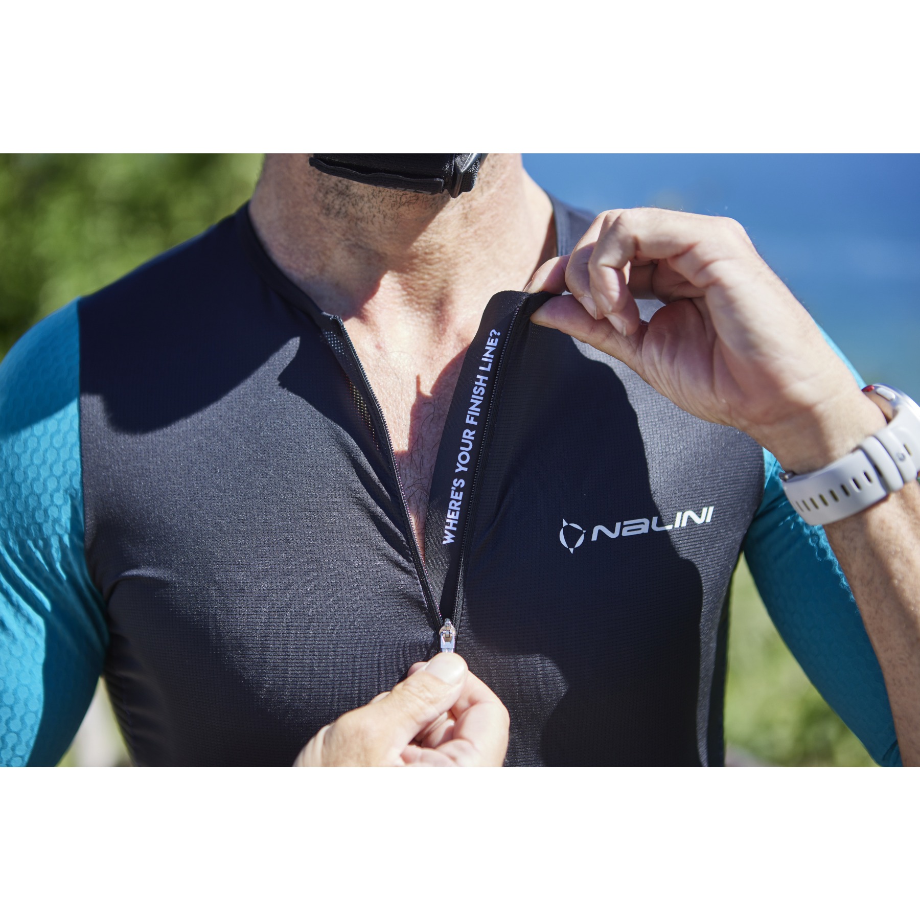 半額満載！スーパーSALE グランドセール！ Short Laser Nalini Sleeve 4060 black/turquoise - Men Jersey ウエア