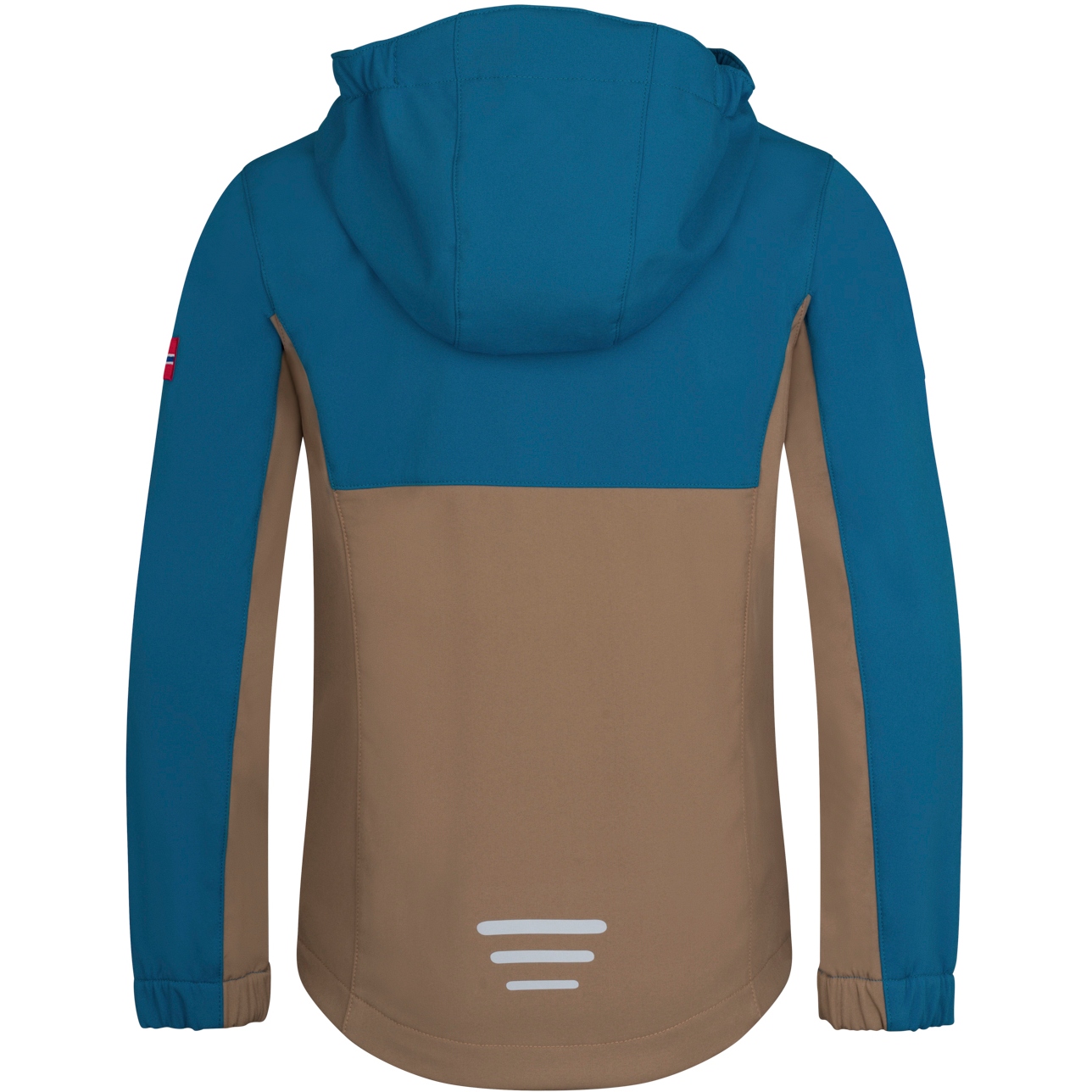 Trollkids Kristiansand Jacket Kids atlantic blue/mocca brown/glow orange