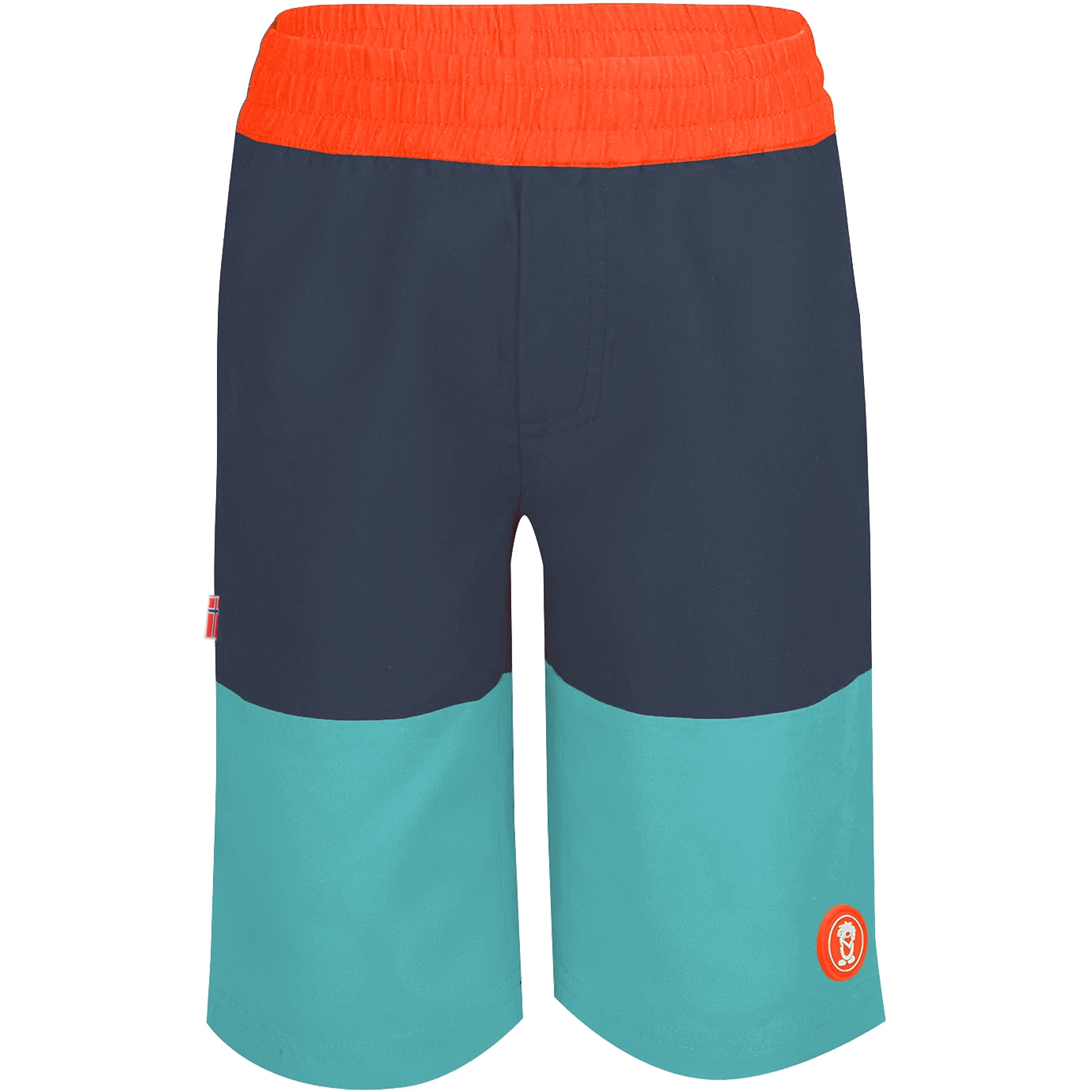 Image of Trollkids Kroksand Shorts Kids - dark navy/glow orange/dusky turquoise