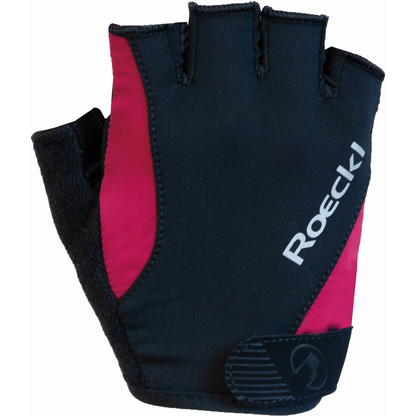 Picture of Roeckl Sports Basel Cycling Gloves - black/raspberry 0036