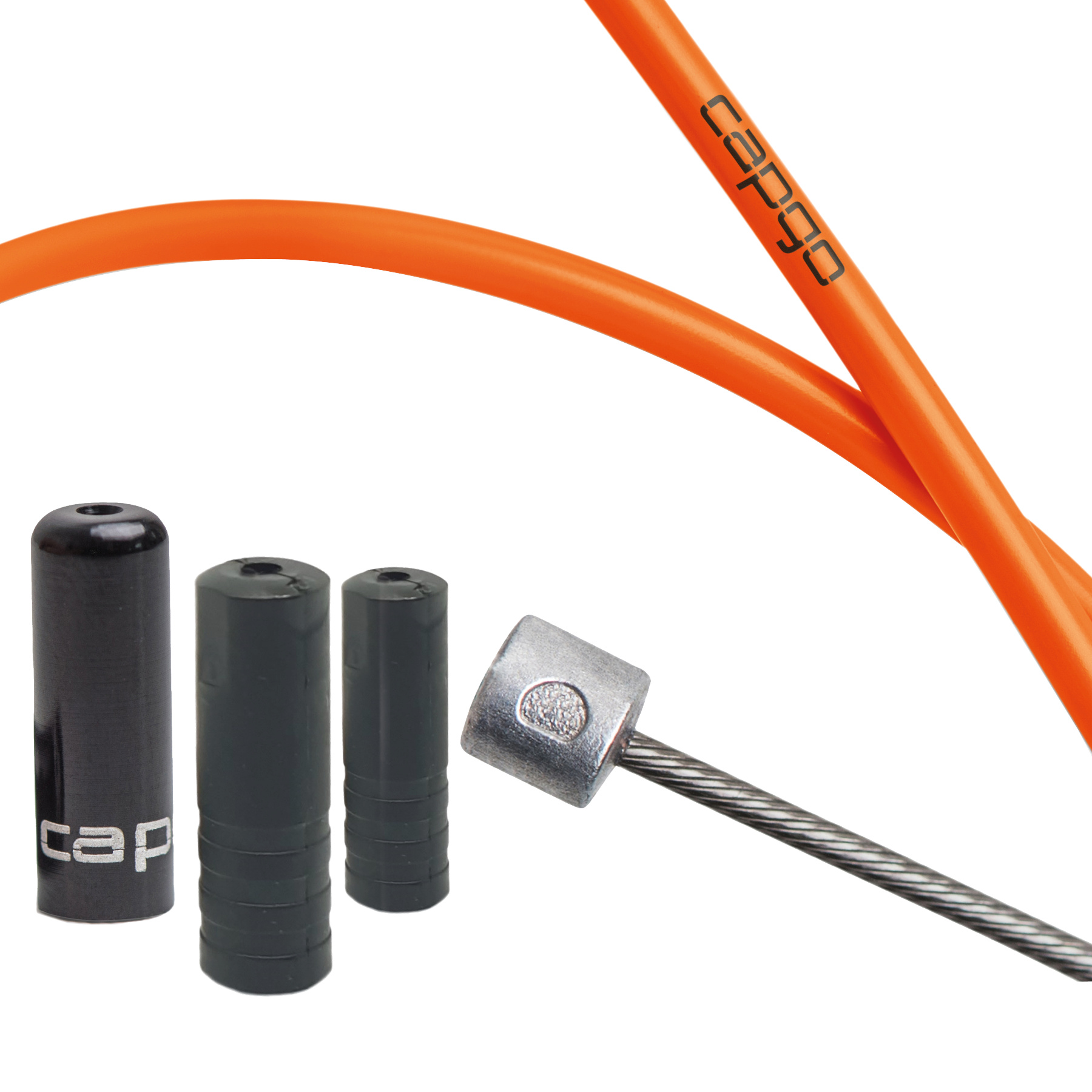 Image of capgo Blue Line Cable Set for Dropper Posts - neon orange