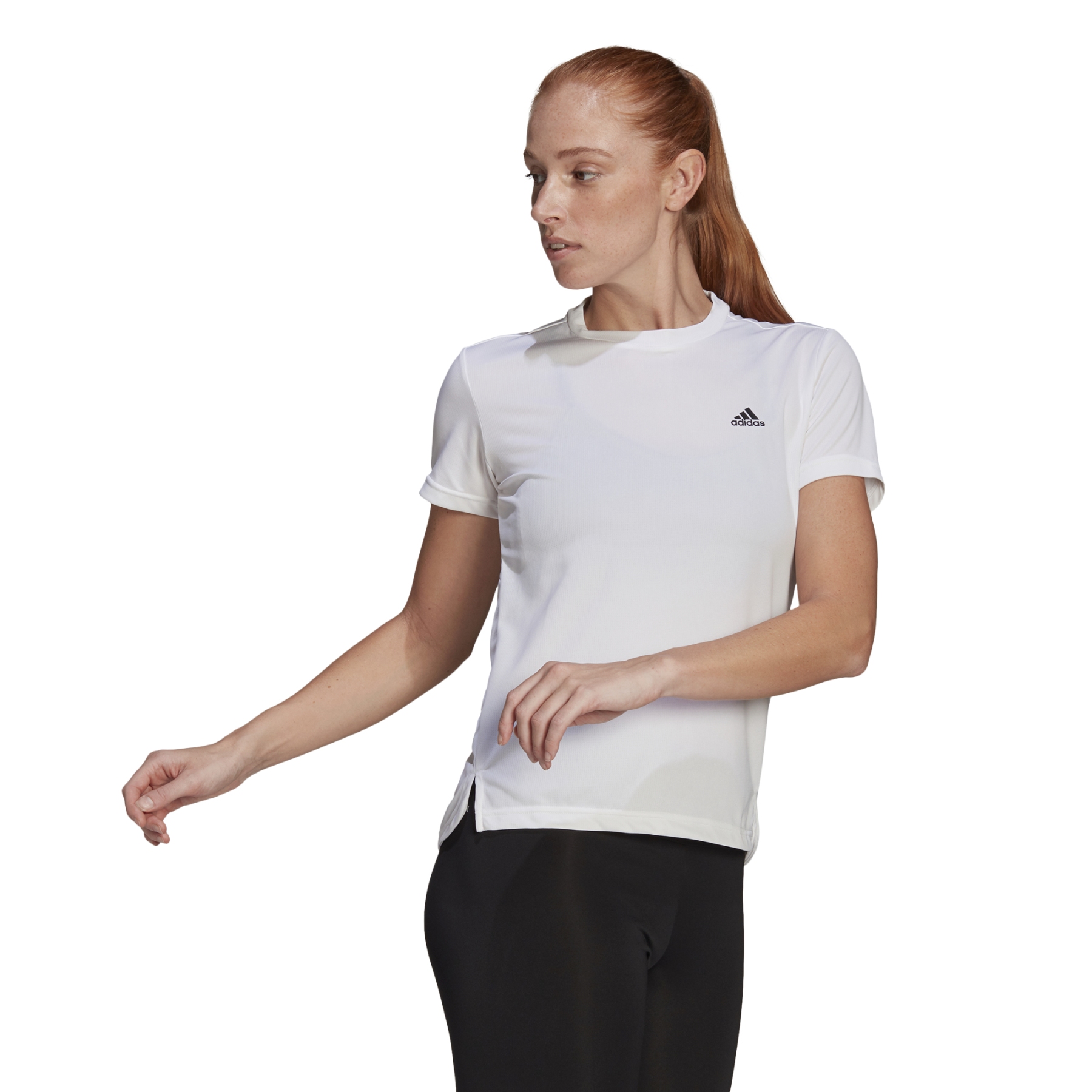 Image of adidas Women's LOUNGEWEAR Essentials Slim 3-Stripes T-Shirt - white/black GL3812