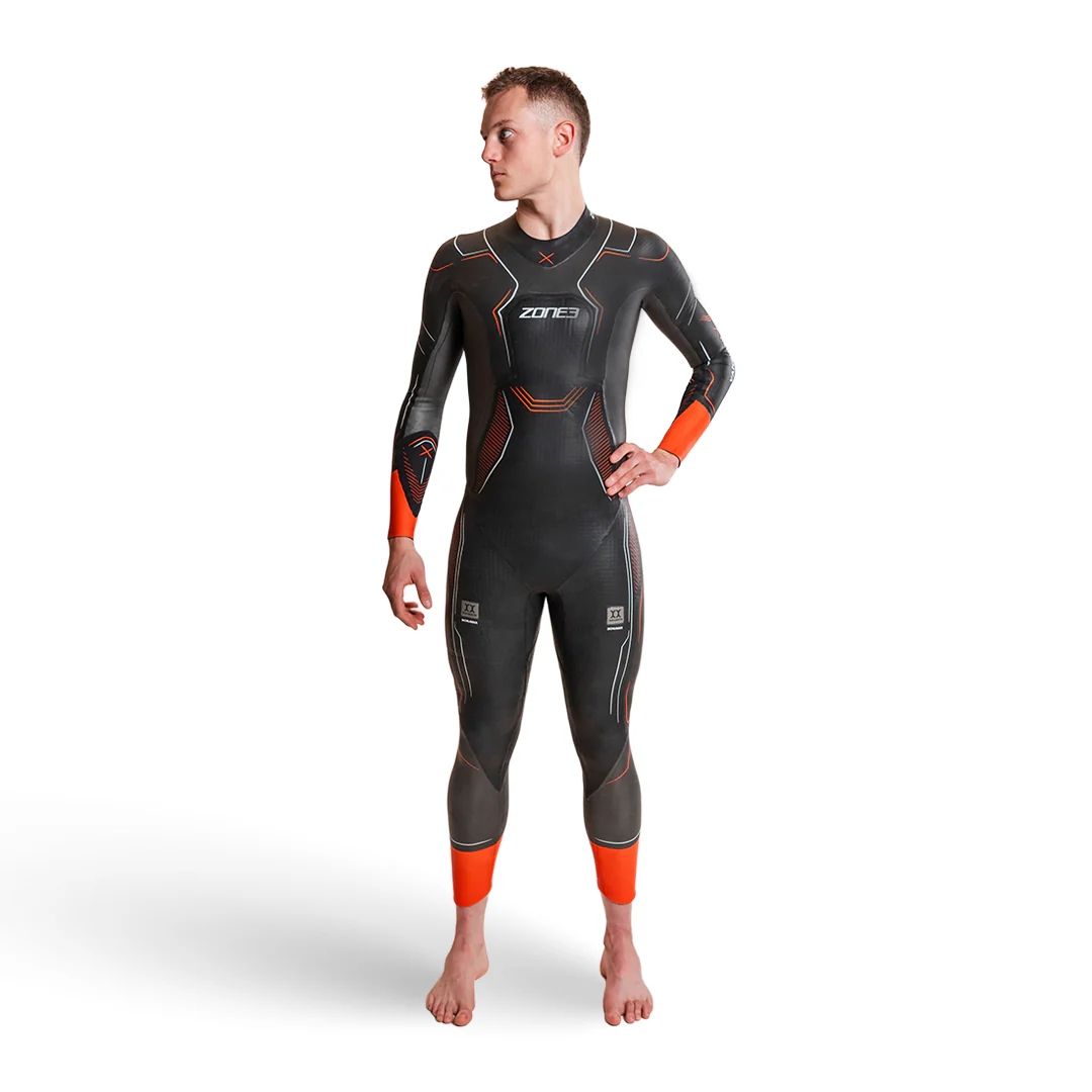 Zone3 Vanquish-X Wetsuit Men - black/orange | BIKE24