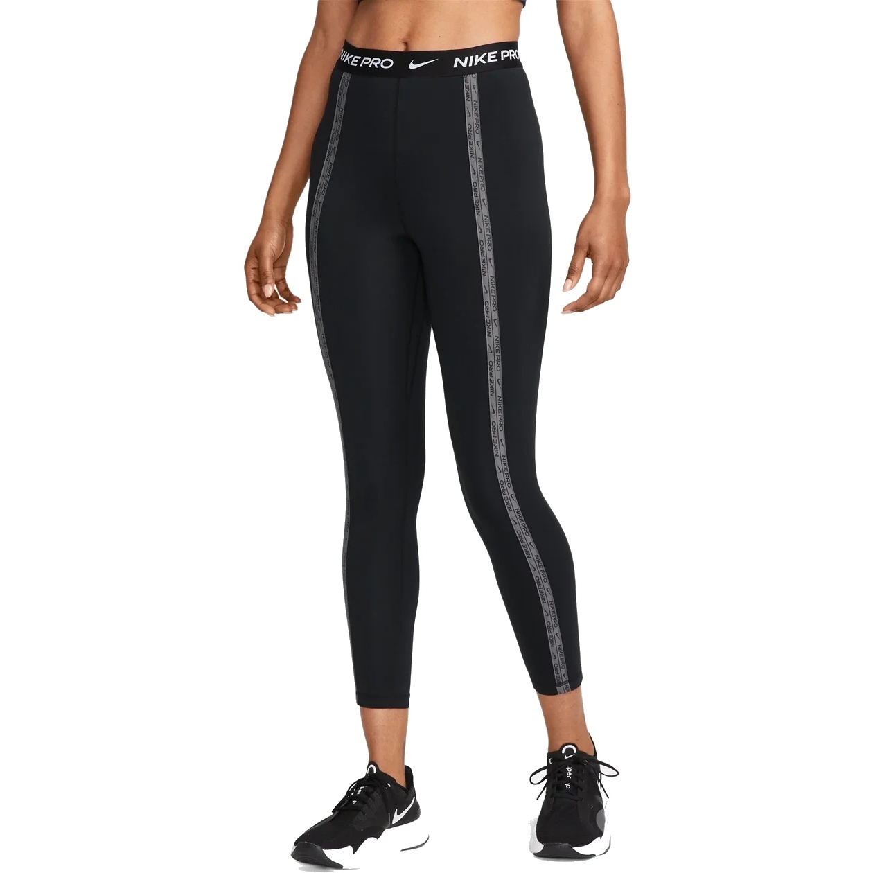 Picture of Nike Pro Dri-FIT High-Rise 7/8 Tights Women - black/iron grey/white FB5477-010