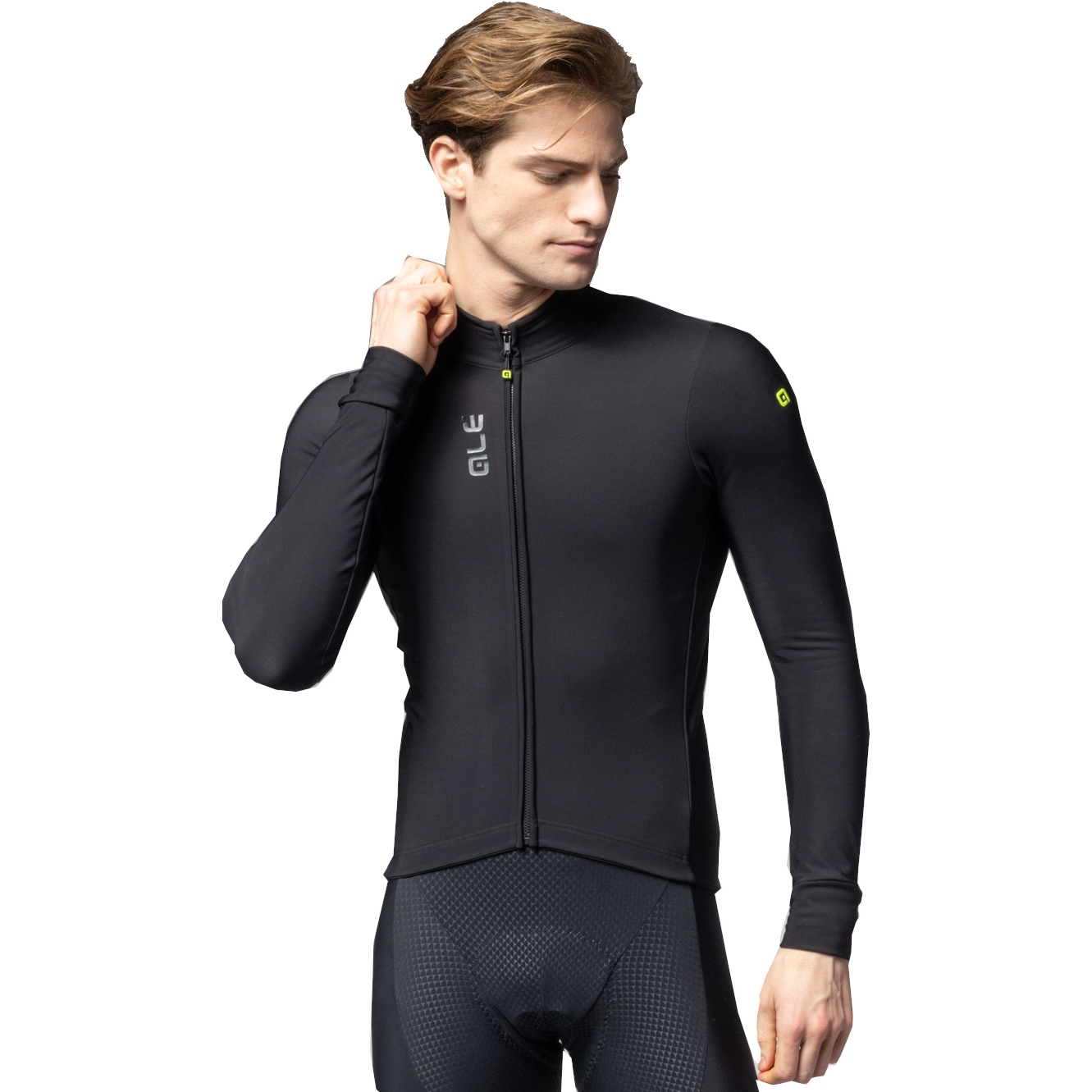 Мужской трикотаж с длинным рукавом Alé PRAGMA Fondo 3.0 - черный