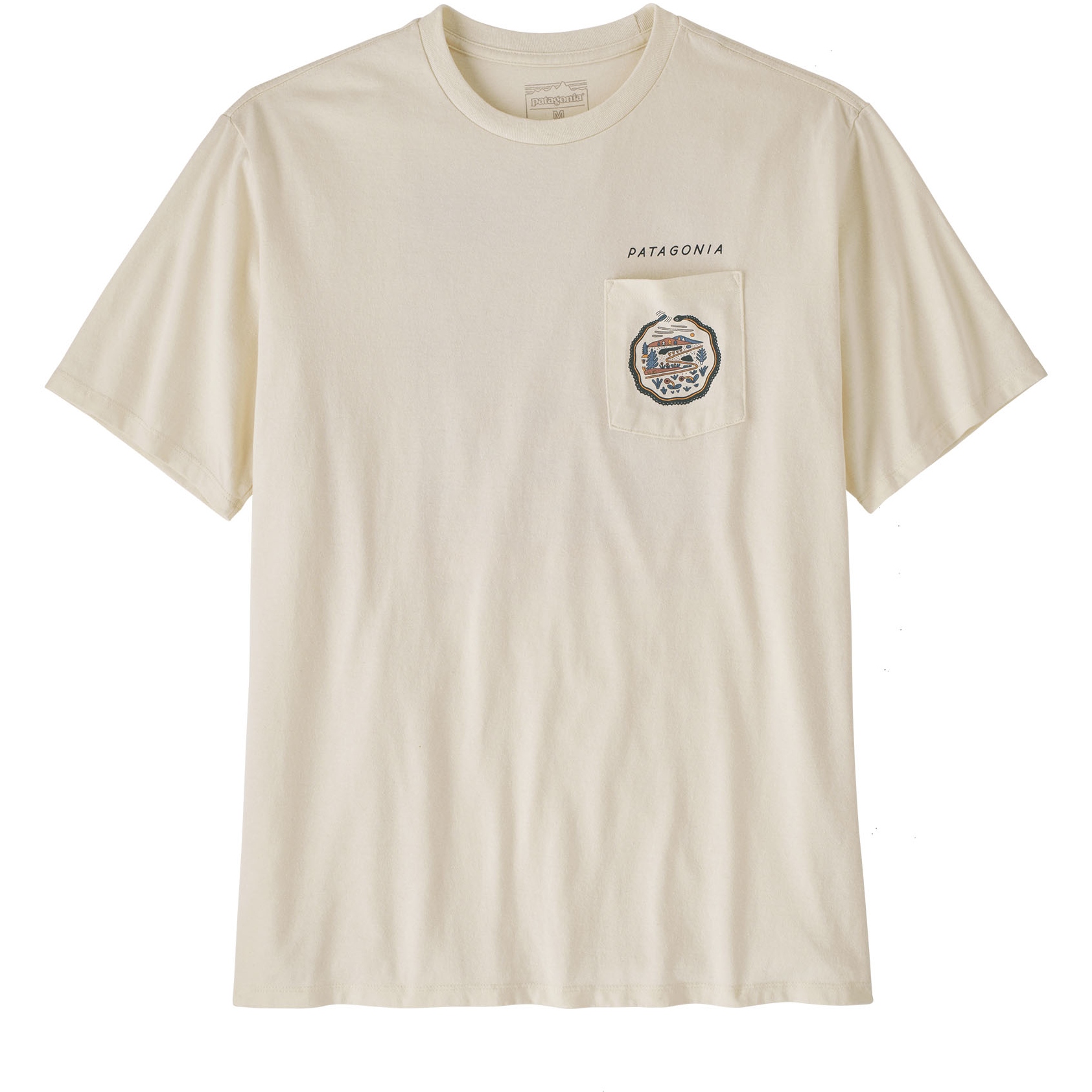 Productfoto van Patagonia Commontrail Pocket Responsibili-Tee T-Shirt Heren - Birch White