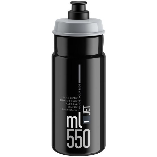 Produktbild von Elite Jet Trinkflasche 550ml - schwarz/grau
