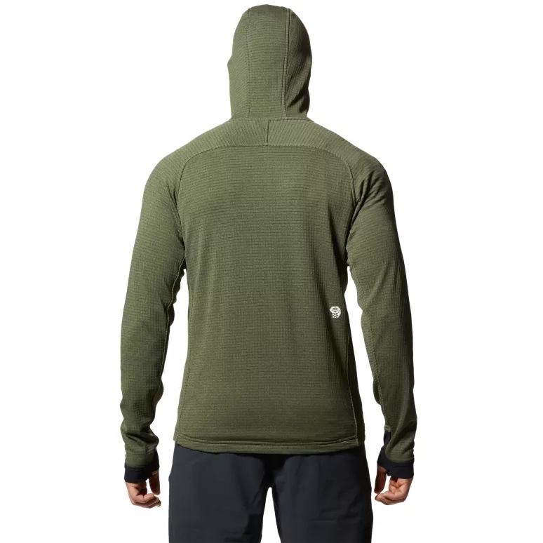 Mountain Hardwear Polartec Power Grid Full Zip Hoody Jacket - surplus green  heather