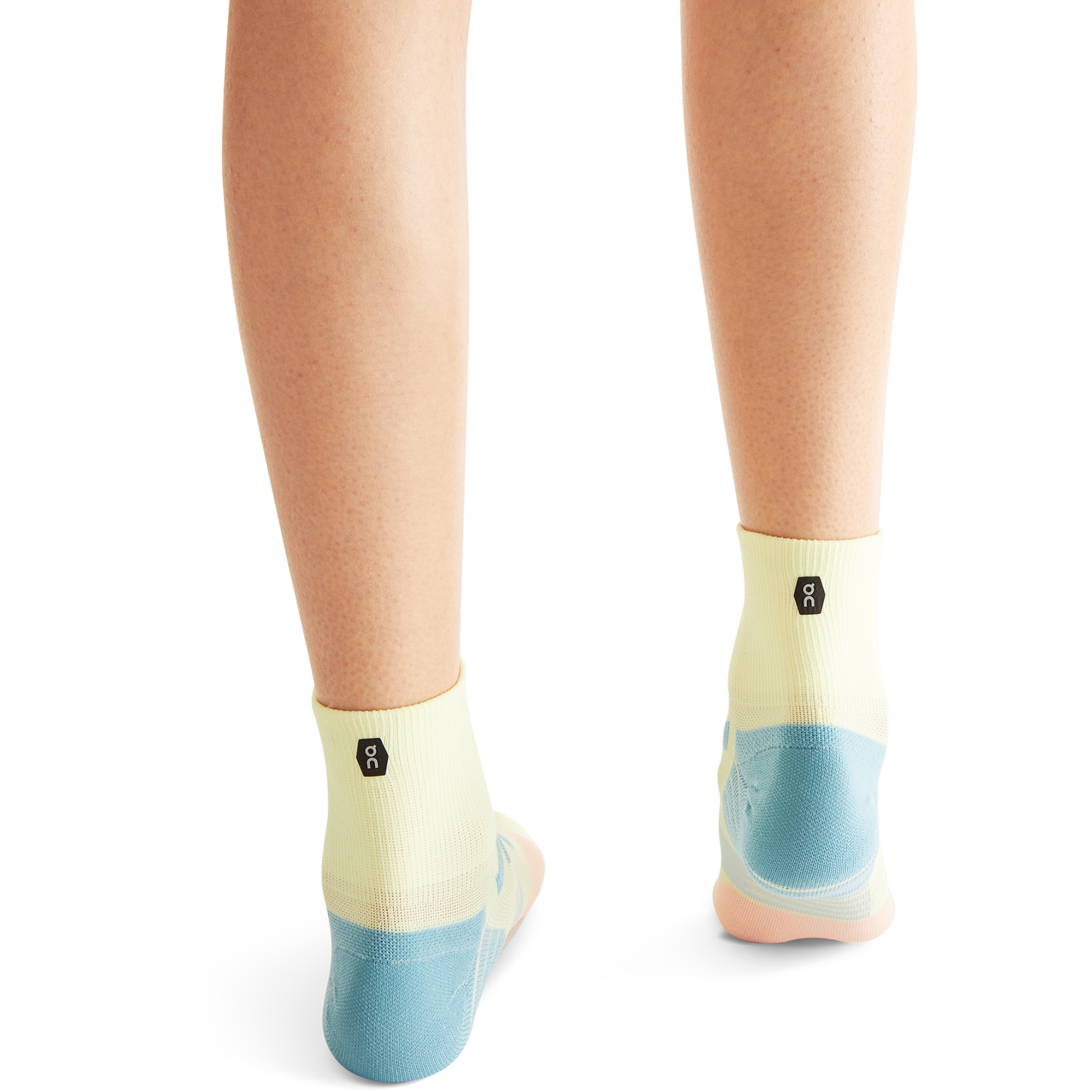 On Chaussettes Running Femme - Performance Mid - Rose & Flamingo