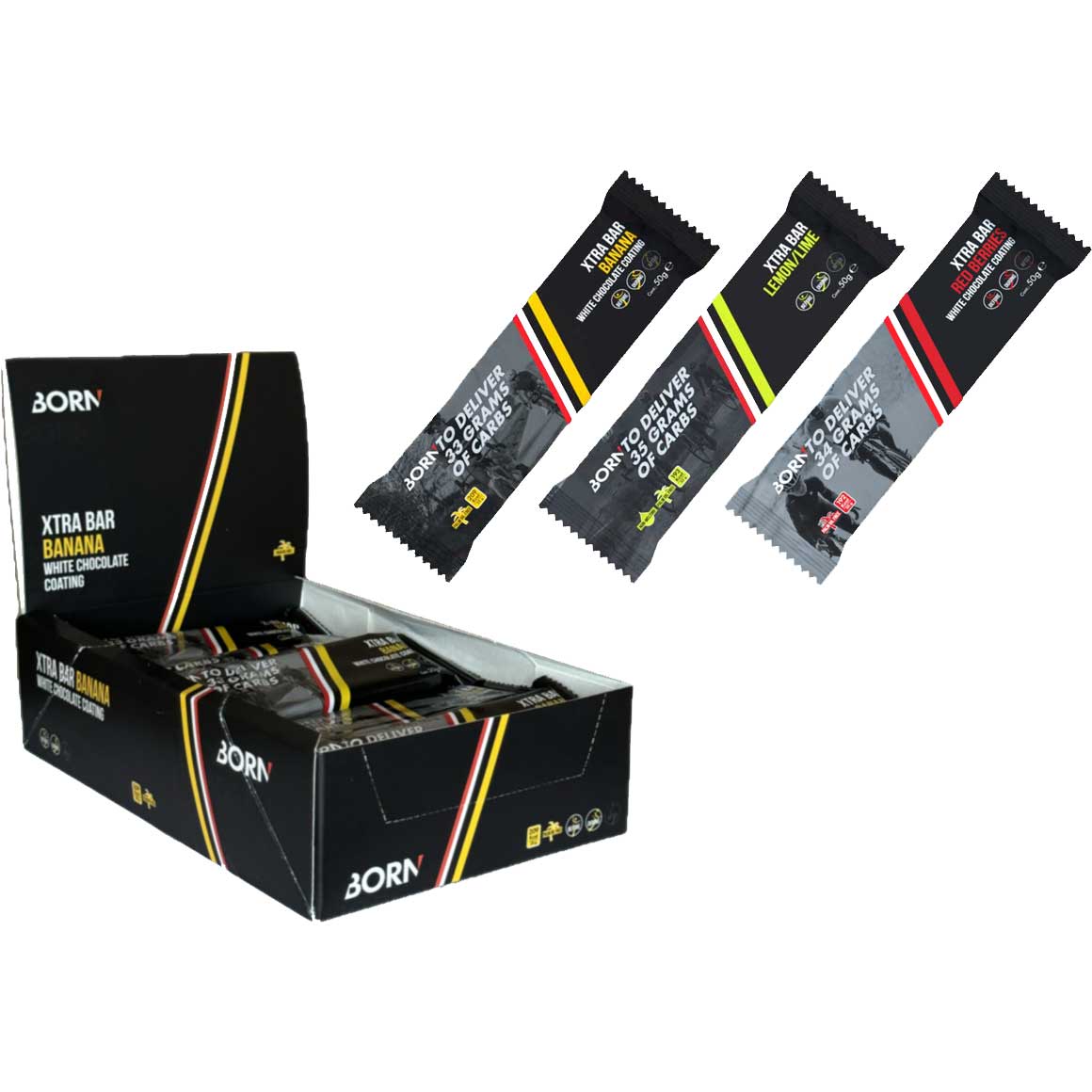 Image of BORN XTRA Bar - Carbohydrate Bar - 15x50g