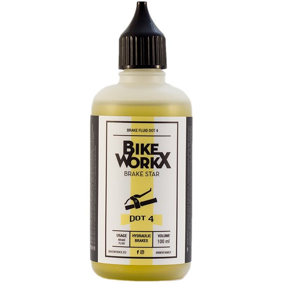 Productfoto van BikeWorkx Brake Star DOT4 - Brake Fluid - Applicator - 100ml