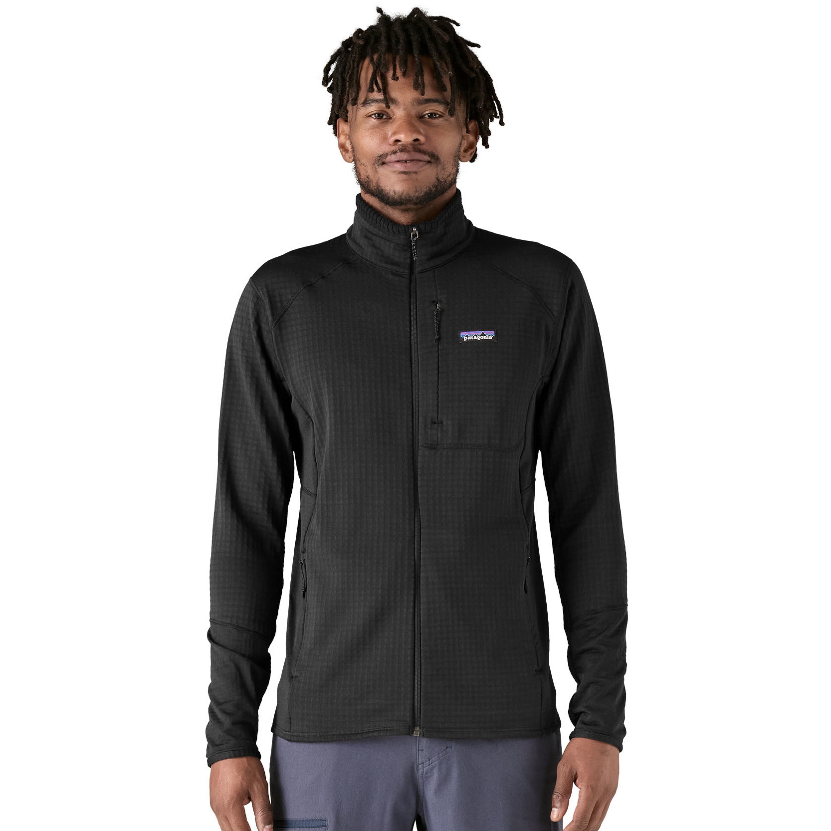 Productfoto van Patagonia R1 Hybrid Fleecejas Heren - Zwart