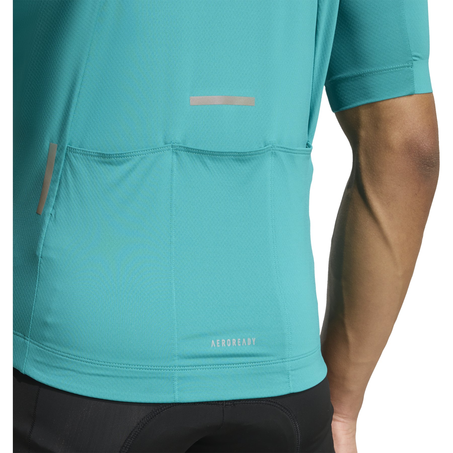adidas Tempo 3-Stripes Cycling Jersey Men - pure teal JY2934