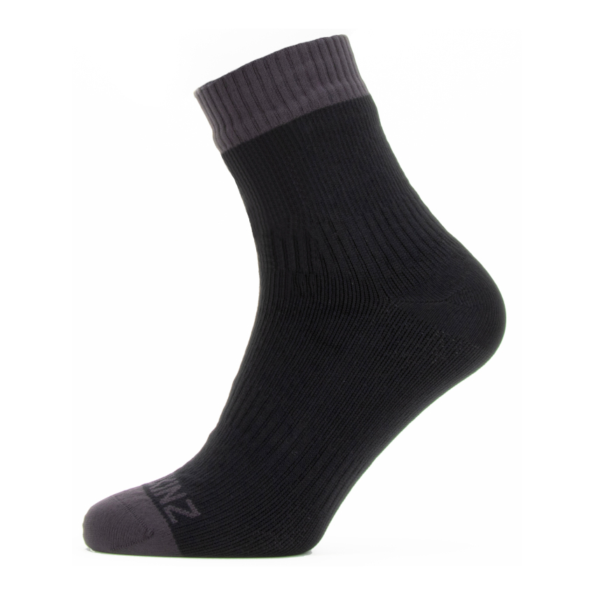 Picture of SealSkinz Waterproof Warm Weather Ankle Length Socks - Black/Grey