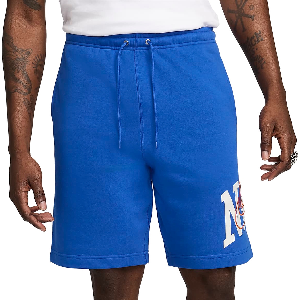 Picture of Nike Club Fleece Shorts Men - game royal/safety orange FV5136-480