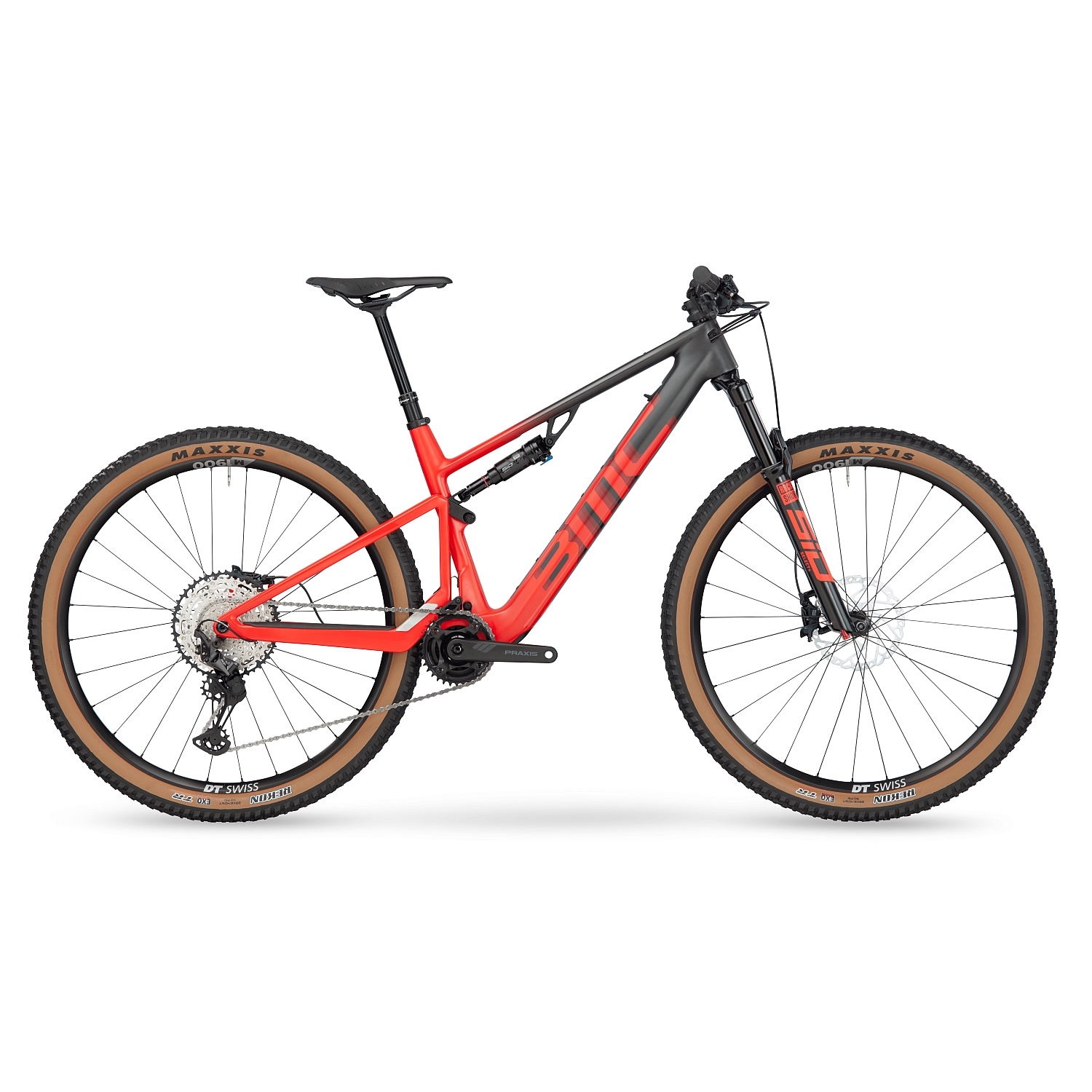 Picture of BMC FOURSTROKE AMP LT TWO - 29&quot; Carbon Electric Mountainbike - 2023 - carbon / red