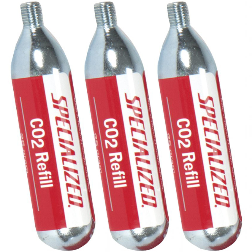 Photo produit de Specialized 25g CO2 Canister - Cartridges with Threads (Set of 3)