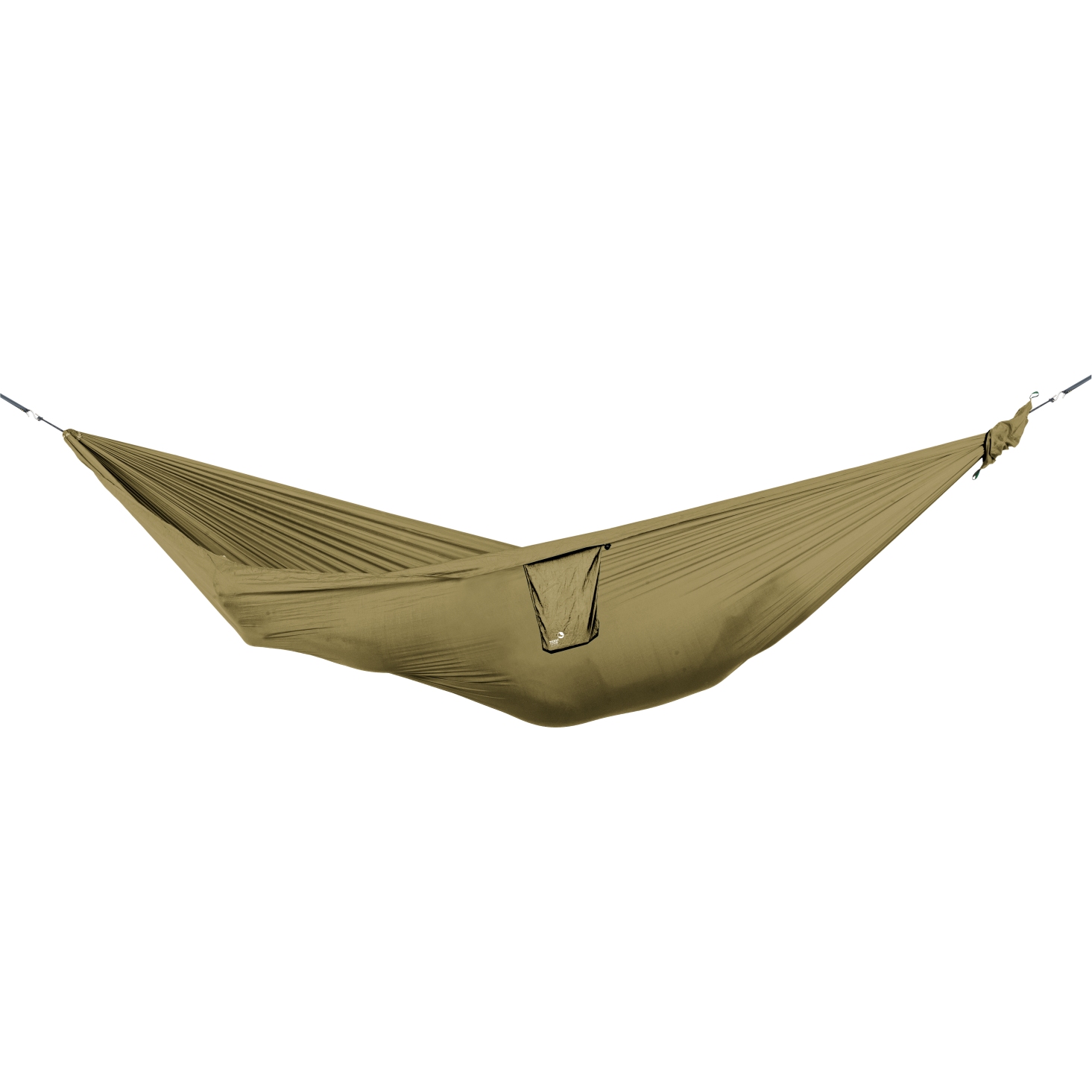 Productfoto van Ticket To The Moon Travel Compact Hangmat - Recycled &amp; Blue Sign Fabric - Brown