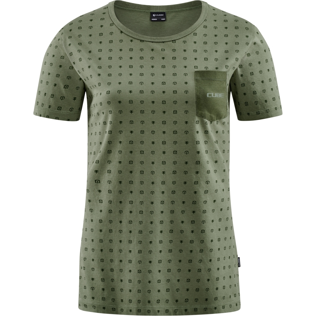 Picture of CUBE Organic Women&#039;s T-Shirt Pedal - olive