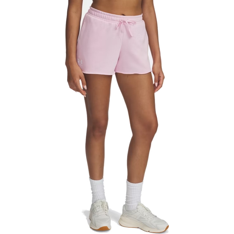 Produktbild von Under Armour UA Rival Terry Shorts Damen - Prime Pink/White