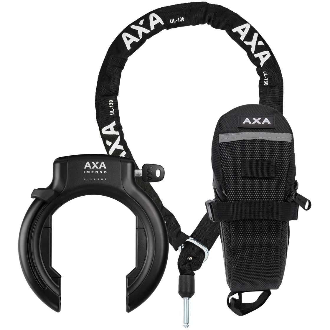 Produktbild von AXA Imenso X Large Retractable + ULC 130 + Bag Rahmenschloss Set