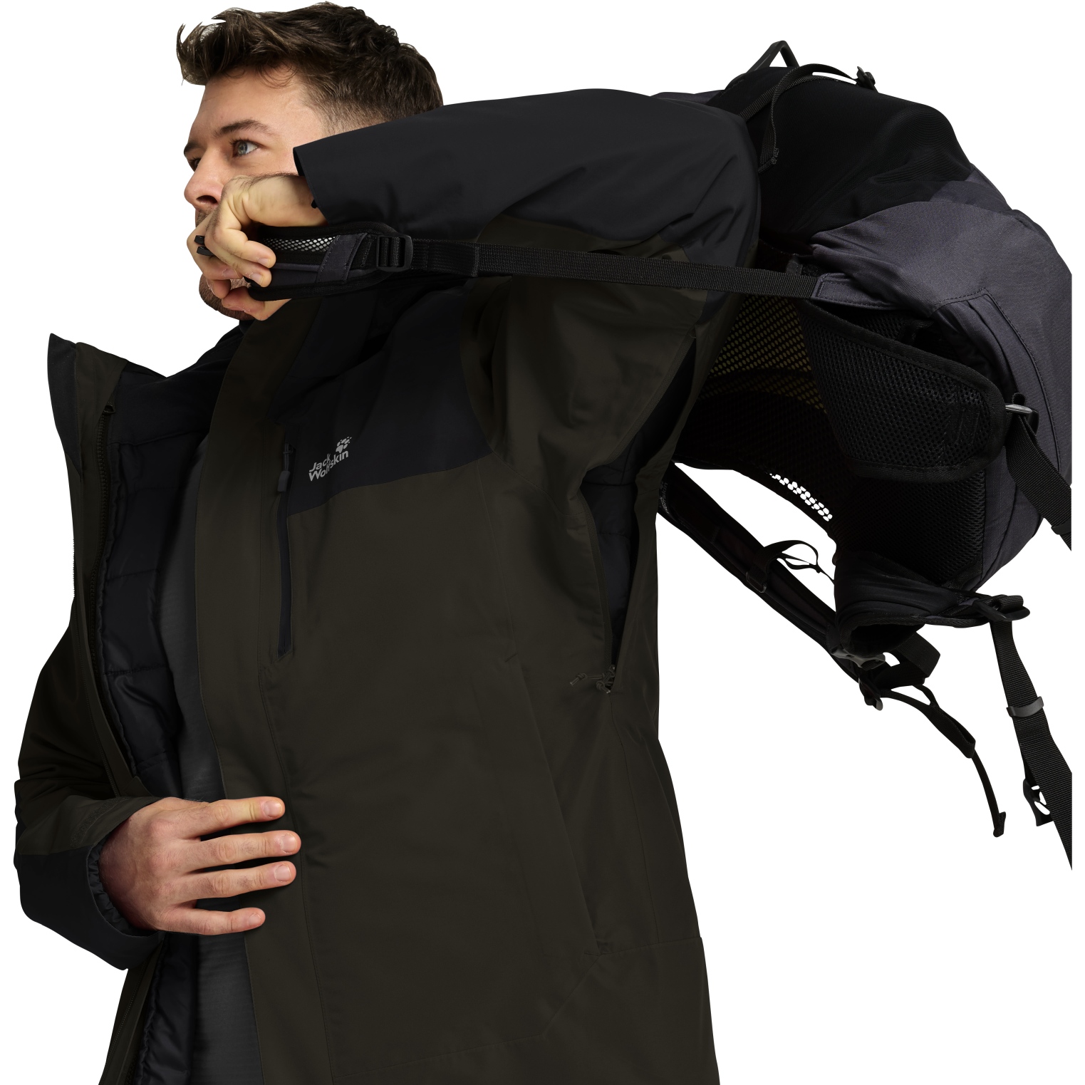 Jack Wolfskin Jasper Pro 3In1 Jacket Men - obsidian moss | BIKE24