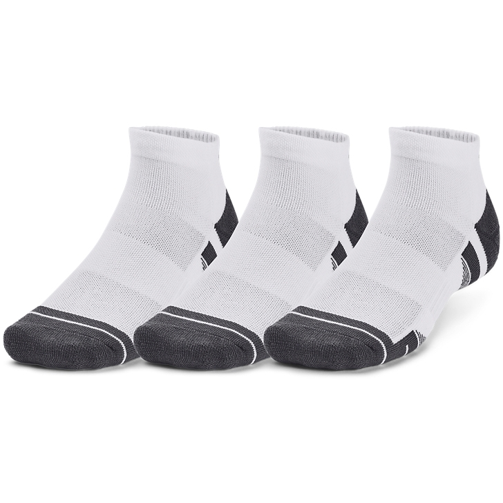 Under Armour UA Performance Tech 3-Pack Low Cut Socks - White/White/Jet ...