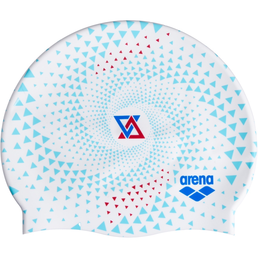 arena Print 2 Swim Cap - Fireflow - White | BIKE24