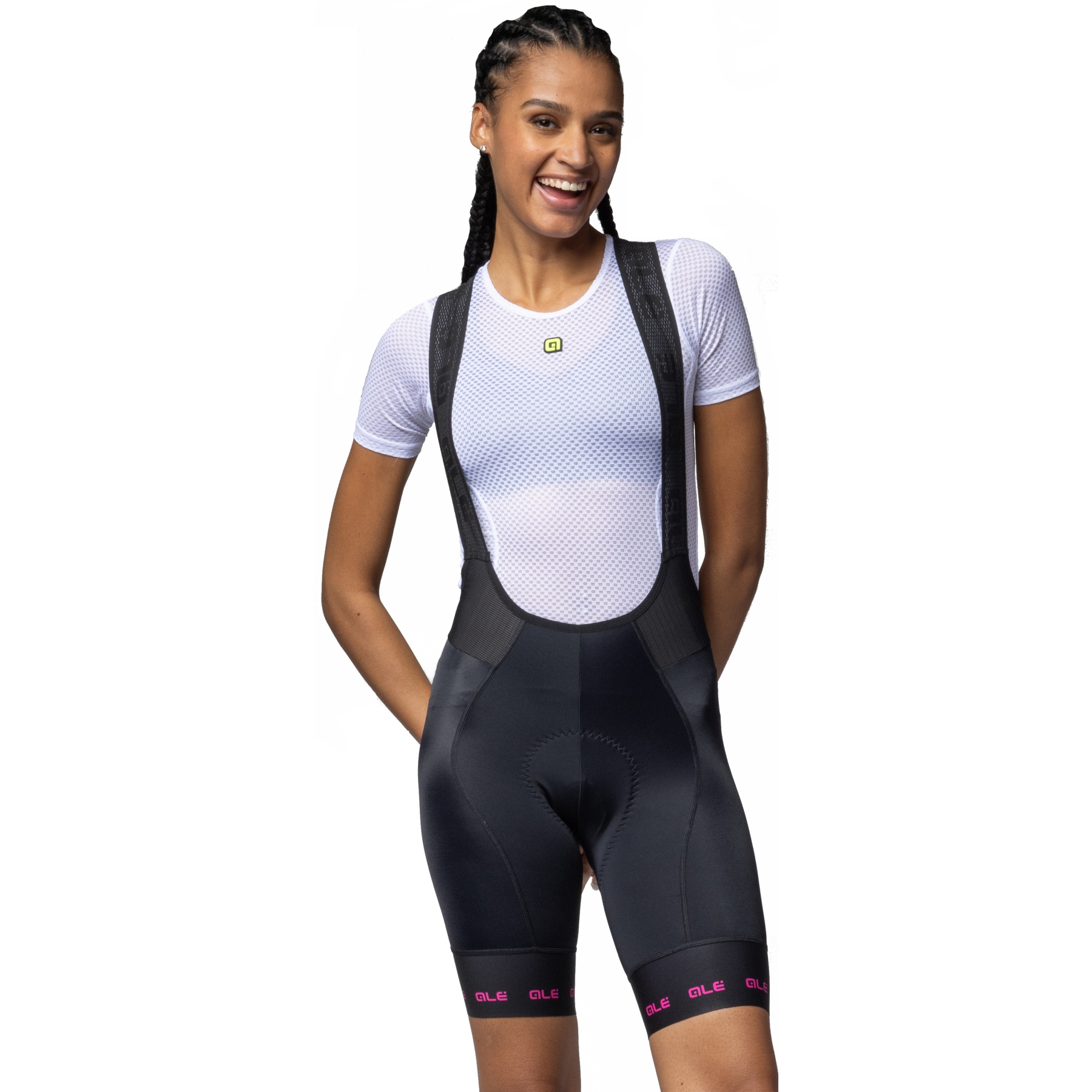Picture of Alé PR-E Strada 2.0 Bib Shorts Women - fuchsia