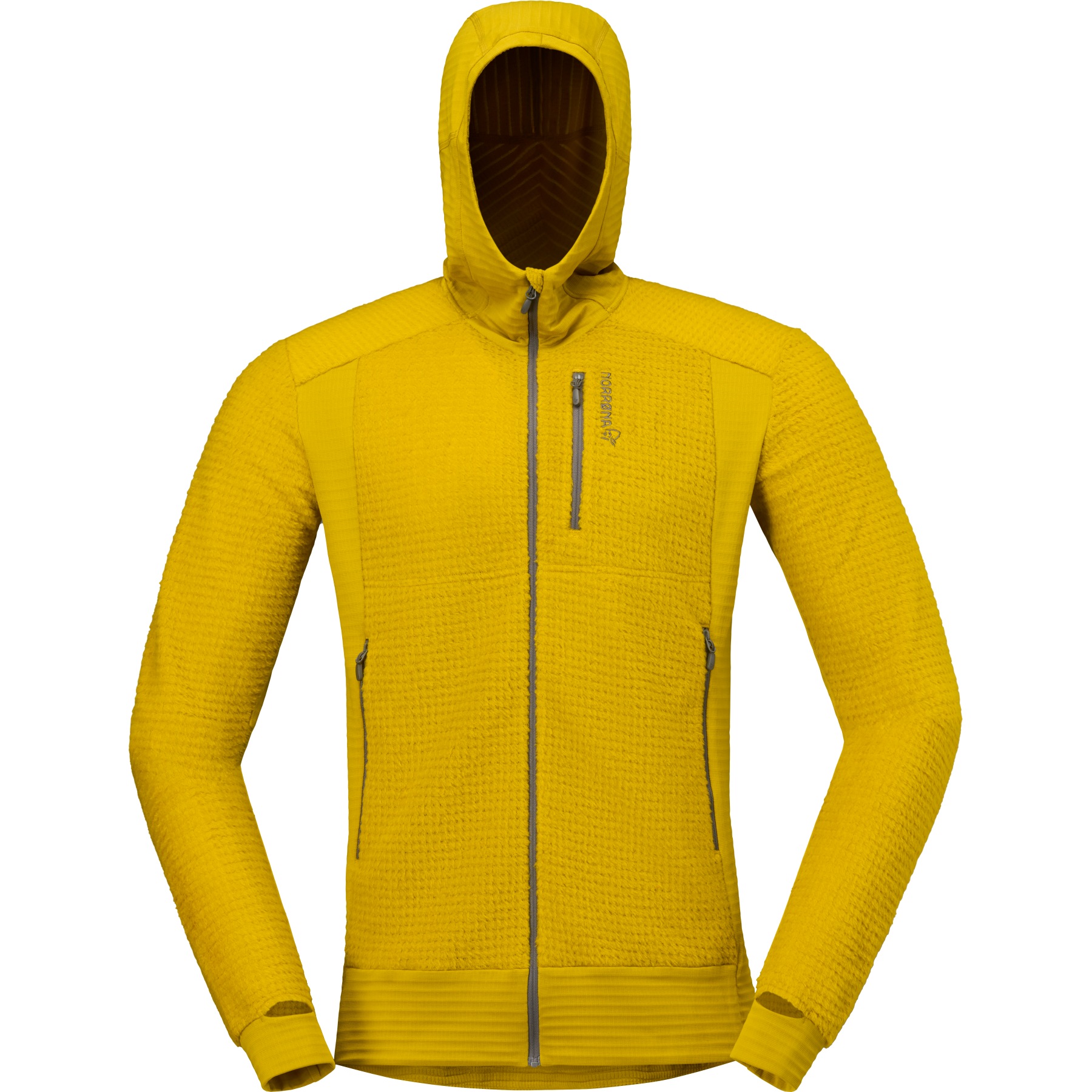 Norrona falketind Alpha120 Zip Hood Jacket Men - Golden Palm | BIKE24