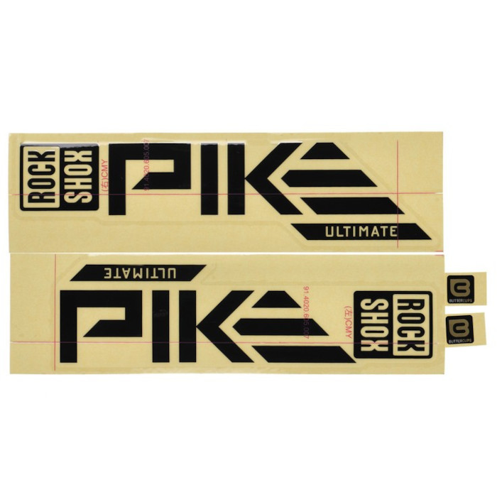 Produktbild von RockShox Decal Kit für 27.5/29&quot; Pike Ultimate - gloss black foil für silver (2023+)