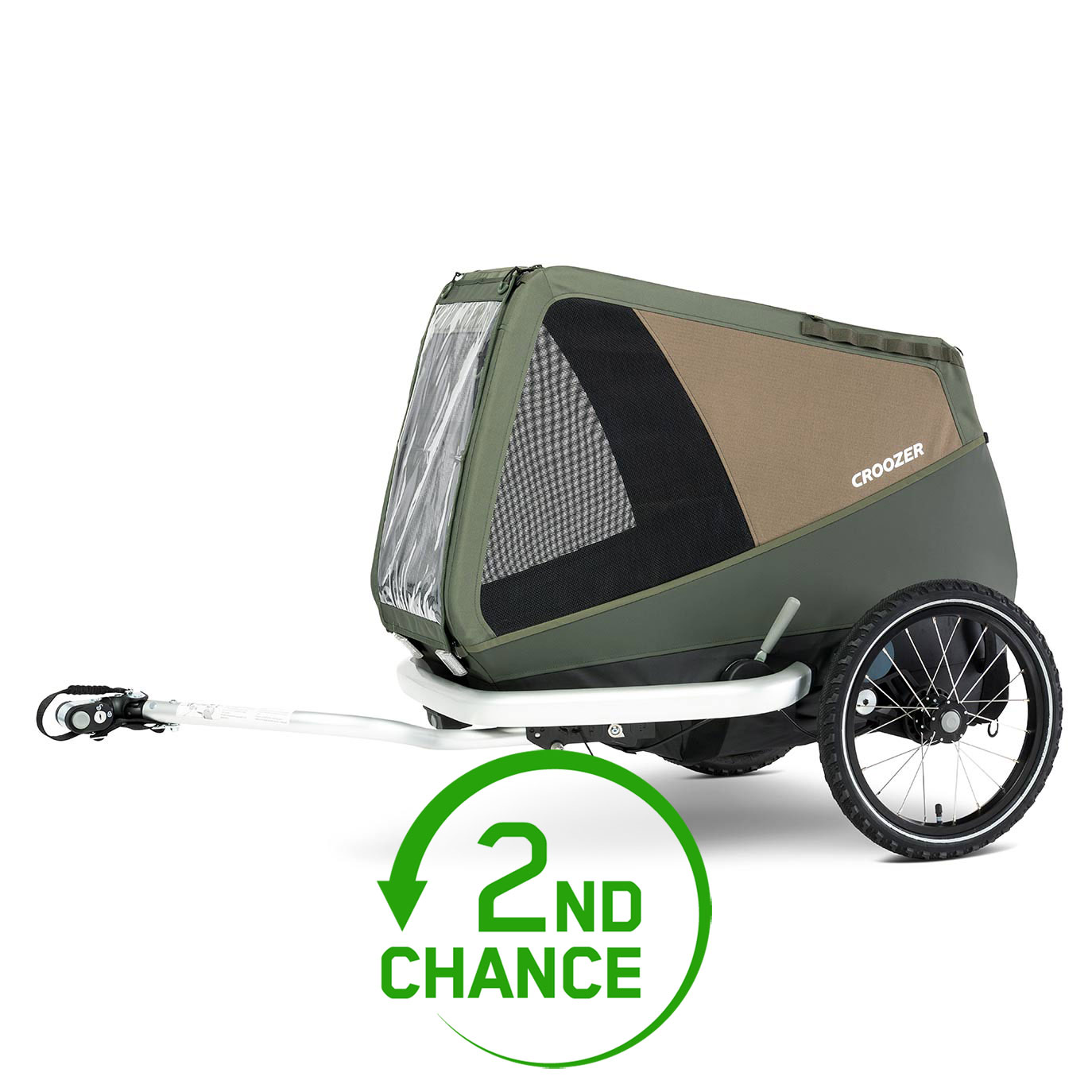 Picture of Croozer Dog Enna - Bike Trailer for Dogs - moss green - 2nd Choice