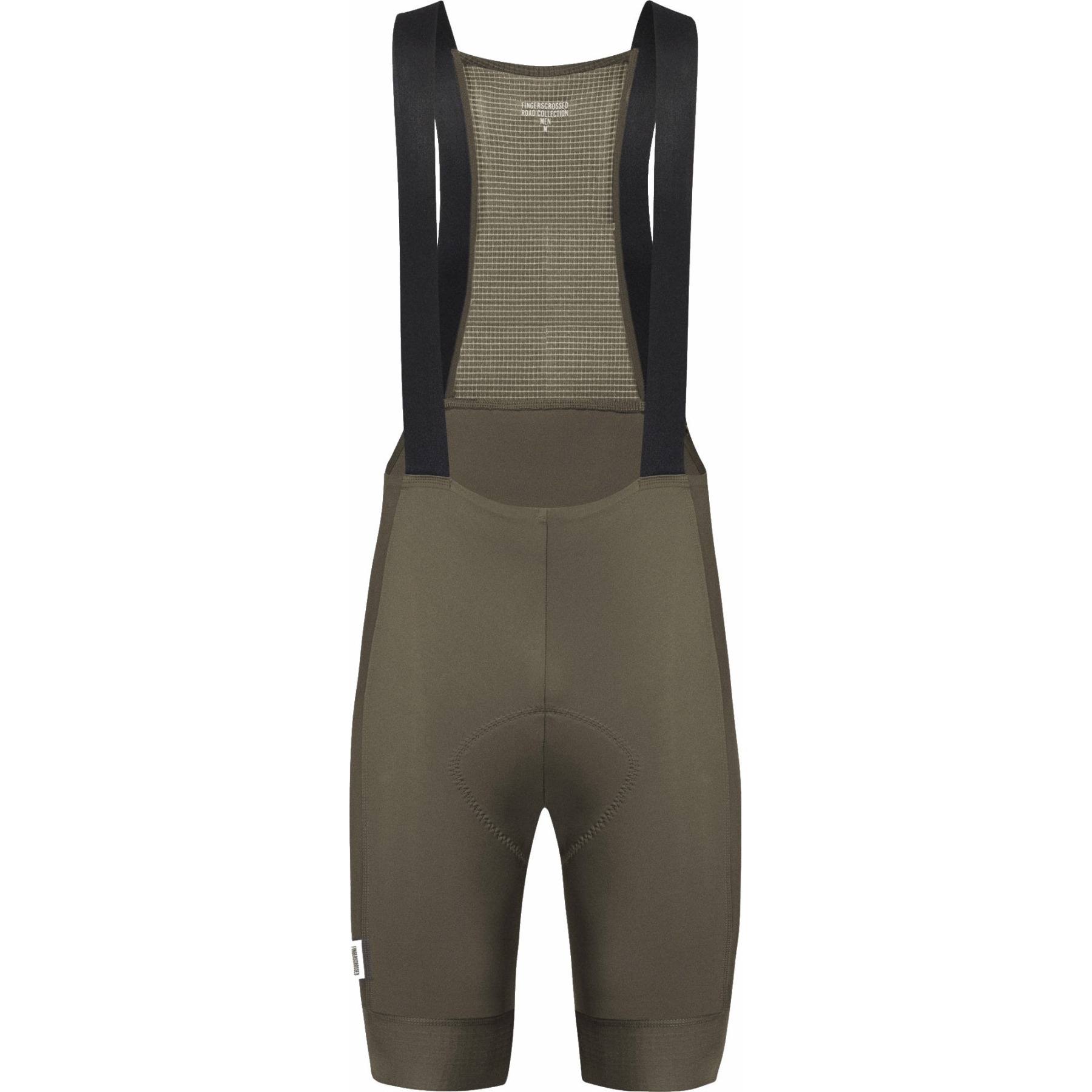 Photo produit de FINGERSCROSSED Cuissard à Bretelles Court Cycliste Homme - Road - Olive