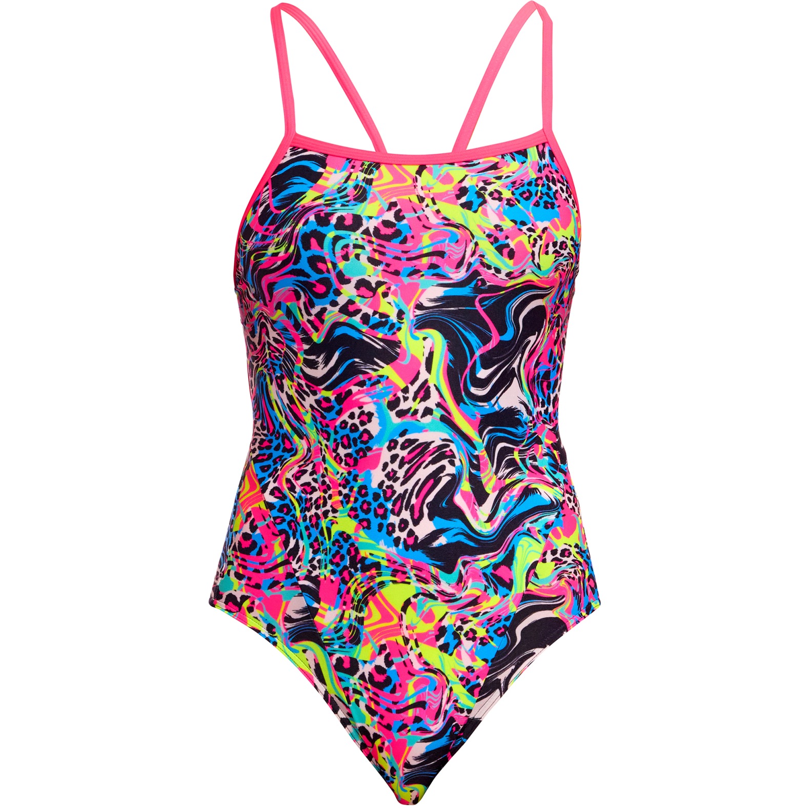 Женский слитный купальник Funkita Eco с одним ремешком - Lolly Leopard