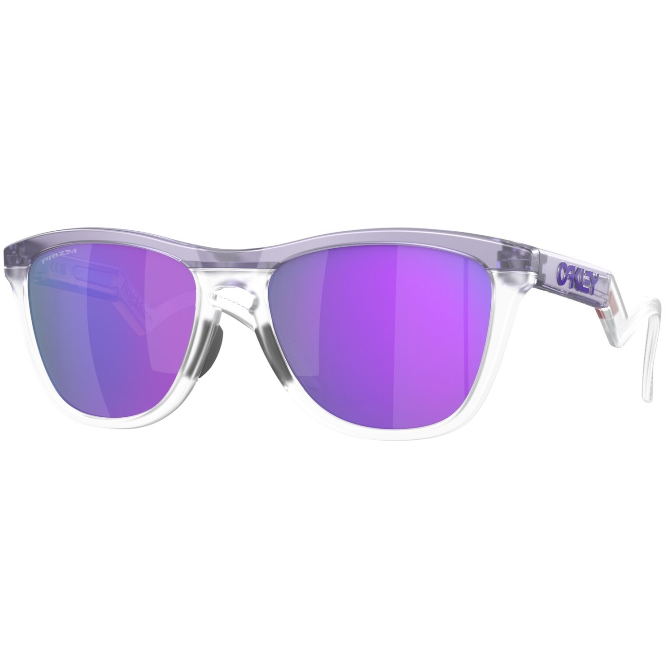 Productfoto van Oakley Frogskins Hybrid Zonnebril - Matte Trans Lilac/Clear/Prizm Violet - OO9289-928901