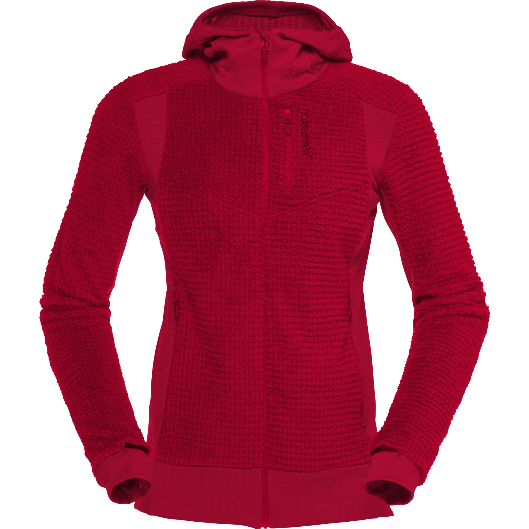 Norrona falketind Alpha120 Zip Hood Jacket Women - Jester Red